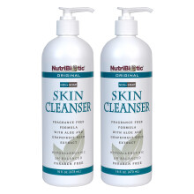 NutriBiotic Original Non-Soap Skin Cleanser 16 Oz Twin Pack | Fragrance Free with GSE | pH Balanced Hypoallergenic & Biodegradable | Free of Pa