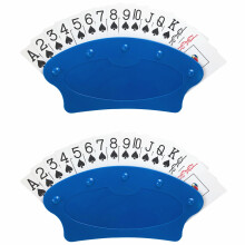 Card Holders for Playing Cards - 2Pack Canasta Cards Tray for Kids Adults Seniors Board Tabletop Games Great for Poker Parties Family Game Night