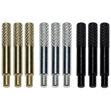 WE Games Cribbage Board Pegs Metal Set of 9 Machined Cribbage Pegs Unique 3 Colors (Brass Silver & Black) Felt Pouch for Travel Bulk Cribbage