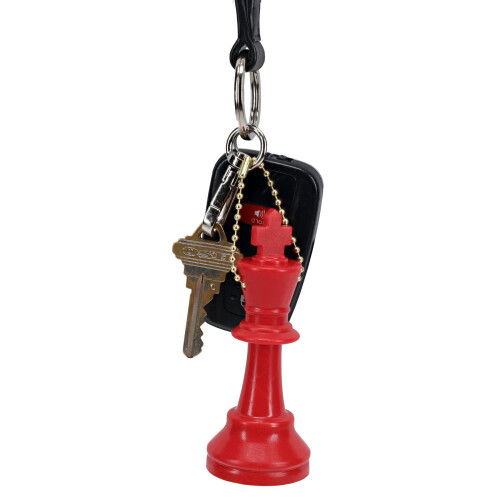 We Games Keychain Bag Tag Chessmen - Include 17 pezzi in rosso 2
