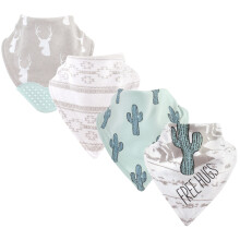 Yoga Sprout Bandana Bib med Teether Free Hugs 4 Pack