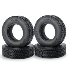 RC-HUB 4PCS-hjuldäck 22mm/25mm gummidäck med skum för 1/14 Tamiya Tractor Truck Trailer RC Crawler Car (25mm)