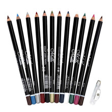 DC-BEAUTIFUL 12er Set 12 Farben Eyeliner Stift Waterproof Augenbrauen Stift mit Spitzer