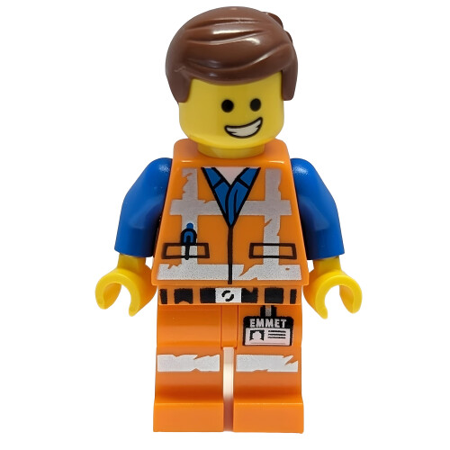 LEGO LEGO The Movie 2: Emmet Minifig com sorriso e olhar assustado 1
