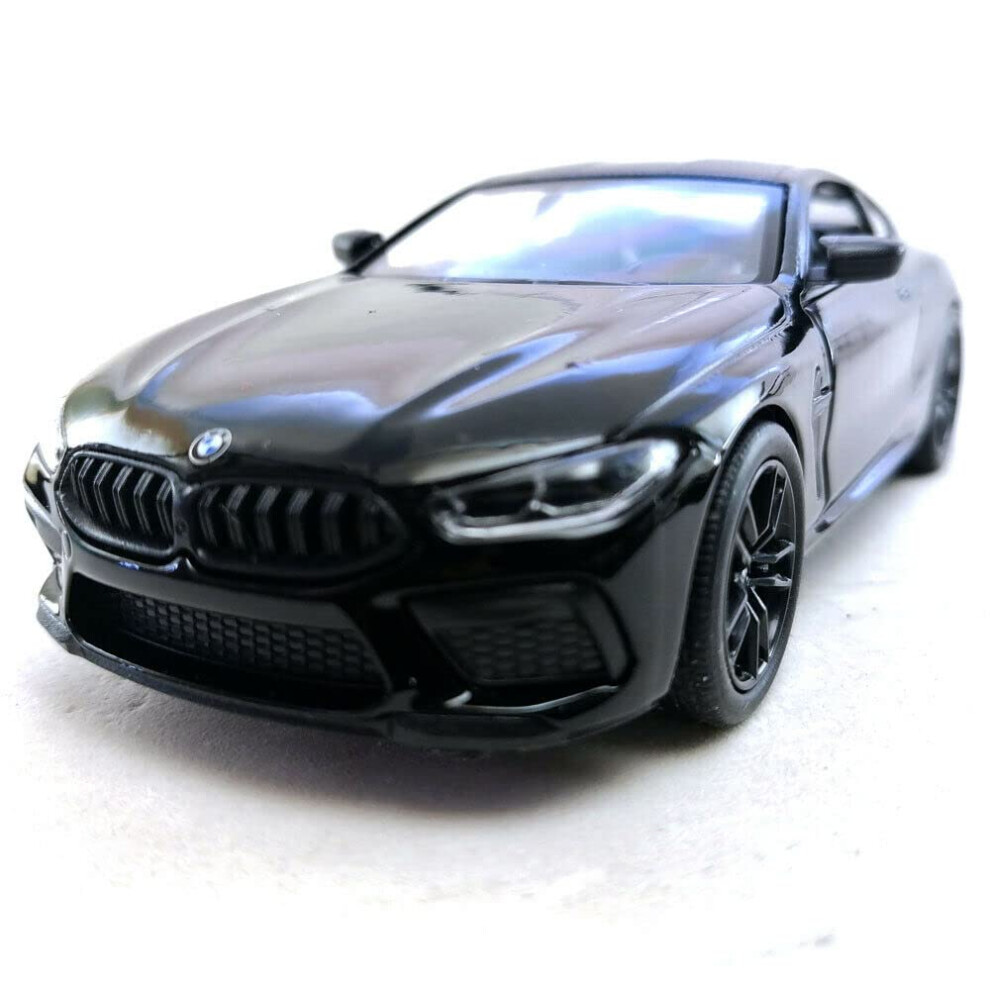 Kinsmart Bmw M8 Competition Black Red 5 """" 1:36 Scale Die Cast Metal Model Toy Car Voiture Avec Action De Retrait-image