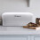 Large Bread Box for Kitchen Metal Bread Storage Bin with Lid 16.3""""x9""""x6.7"""" White 4