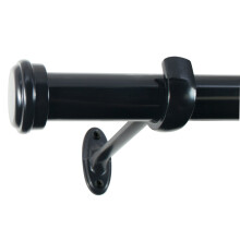 Decopolitan 27941-36ES ndlock Gardinstng Set 36 till 72-tums svart espresso