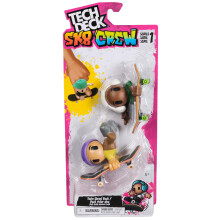 Tech Deck Sk8 Crew 2-Pack Exclusive Fingerboards with Assistive Figures Collectible and Customisable Mini Skateboards Kids Toys for Ages 5 and