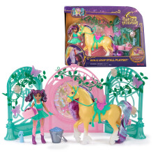 Boneca Unicorn Academy Ava e conjunto de jogos de folha com mudana de cor com 15 acessrios, bonecas e brinquedos de unicrnio para meninas de 4