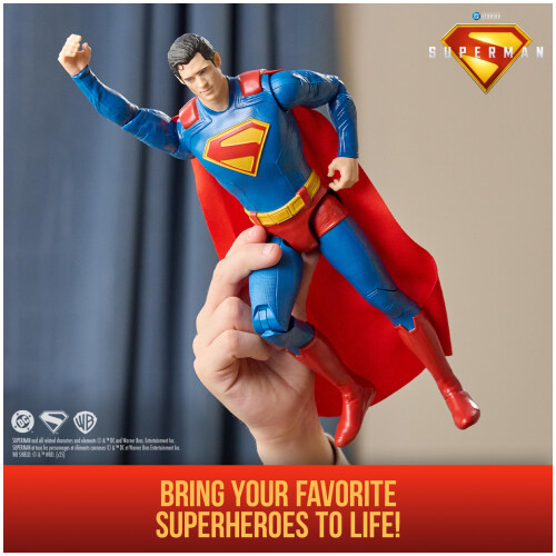 DC Comics DC Comics Superman Boneco de ao de super-heri de 12 polegadas, brinquedos infantis para meninos e meninas fingem brincar para maiores de 4 ano 1
