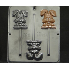 Happy Easter Bunny Lollipop Chocolate Candy Mold Easter 1843