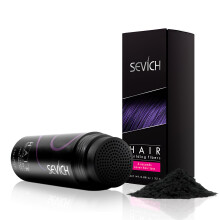 SEVICH Haarfasern fr dnner werdendes Haar, Haaraufbaufasern, sofort dickeres und volleres Haarpulver fr Mnner und Frauen, 25 g, Schwarz
