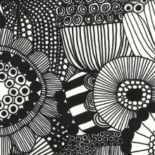 IHR Ideal Home Range Cocktail Napkins Marimekko Disposable 3-Ply Paper Party Napkin Pack 5"""" x 5"""" Siirtolapuutarha Black 20-Count
