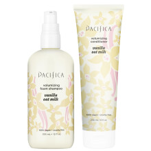 Pacifica Vanilla Oat Milk Volumizing Shampoo & Conditioner Set  Lsung fr volleres, federndes Haar, Lsung fr feines oder plattes Haar, sulfatfrei