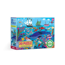 eeBoo: Sea Exploration 20 Piece Big Puzzle Perfect Project for Little Hands Aids in Development of Pattern Shape and Color Recognition Offer