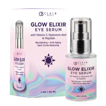 Clear Beauty Vitamina C e cido hialurnico sob o soro para os olhos - reduz bolsas nos olhos, inchao, olheiras e rugas, soro para levantamento