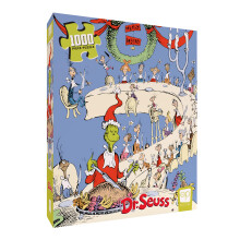 Dr. Seuss Grinch Feast 1000 darab Jigsaw puzzle gyujtheto puzzle-je, amely a klasszikus gyermekknyv hivatalos engedllyel rendelkezo Grinch mual