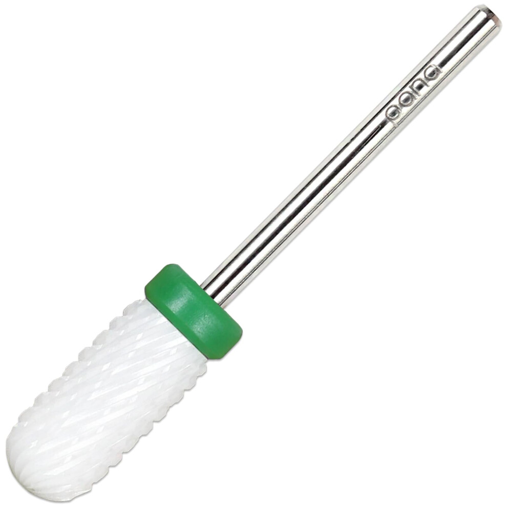 Pana Professional Usa Ceramic White Round Top Small Barrel Bit Nail Drill (Grit: Coarse) 3/32"""" Shank Size