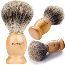 Shaveway Rasierpinsel aus 100 % reinem Dachshaar