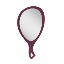 Zadro Large Hand Mirror with Handle Salon Mirrors for Hair Stylist, Big Handheld Mirror Makeup Mirror Wall Mounted Hang (1, Purple Garnet, Medium: 15"