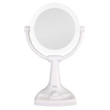 Miroir de maquillage lumineux fluorescent Zadro 11"" avec grossissement 10x/1x et plateau