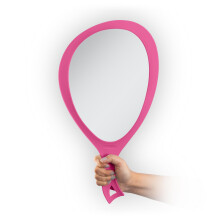Zadro Salon Professional Extra Large Hand Mirror with Handle, 10" W x 19" L, Multi-Purpose Oval Handheld Mirror with New Distortion-Free Reflection (1