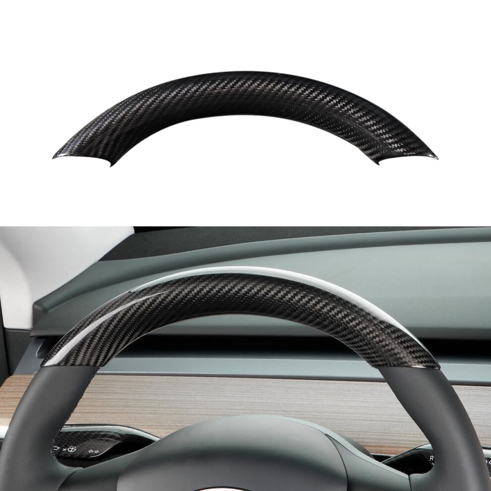 Jswan Real Carbon Fiber Steering Wheel Cover For Tesla Model 3 2017 To 2023 Model Y 2020 To 2024 Steering Wheel Cover Steering Wheel Wrap Protect 704444287613