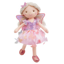 June Garden 15"""" Lunabelle The Fluttering Blossom Fairy Doll - Soft Plush Fairy Toy with Multicolor Butterfly Skirt - Enchanted Garden Collection