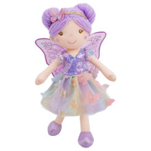 June Garden 15"""" Celestia The Rainbow Whisper Fairy Doll - Soft Plush Fairy Toy with Multicolor Butterfly Skirt - Enchanted Garden Collection