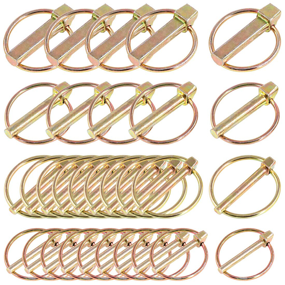 Glarks 30Pcs Heavy Duty Lynch Pin Assortment Kit For Farm Tractors Trailers Trucks Mowers 5051226971198