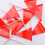stidsds Solid Red Cupcake Toppers Flags Mini Small Plain Red Triangle Toothpick Stick Flag Blank DIY Color Decoration(100 pcs) 4