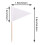 stidsds Solid White Cupcake Toppers Flags Mini Small Plain White Triangle Toothpick Stick Flag Blank DIY Color Decoration(100 pcs) 3