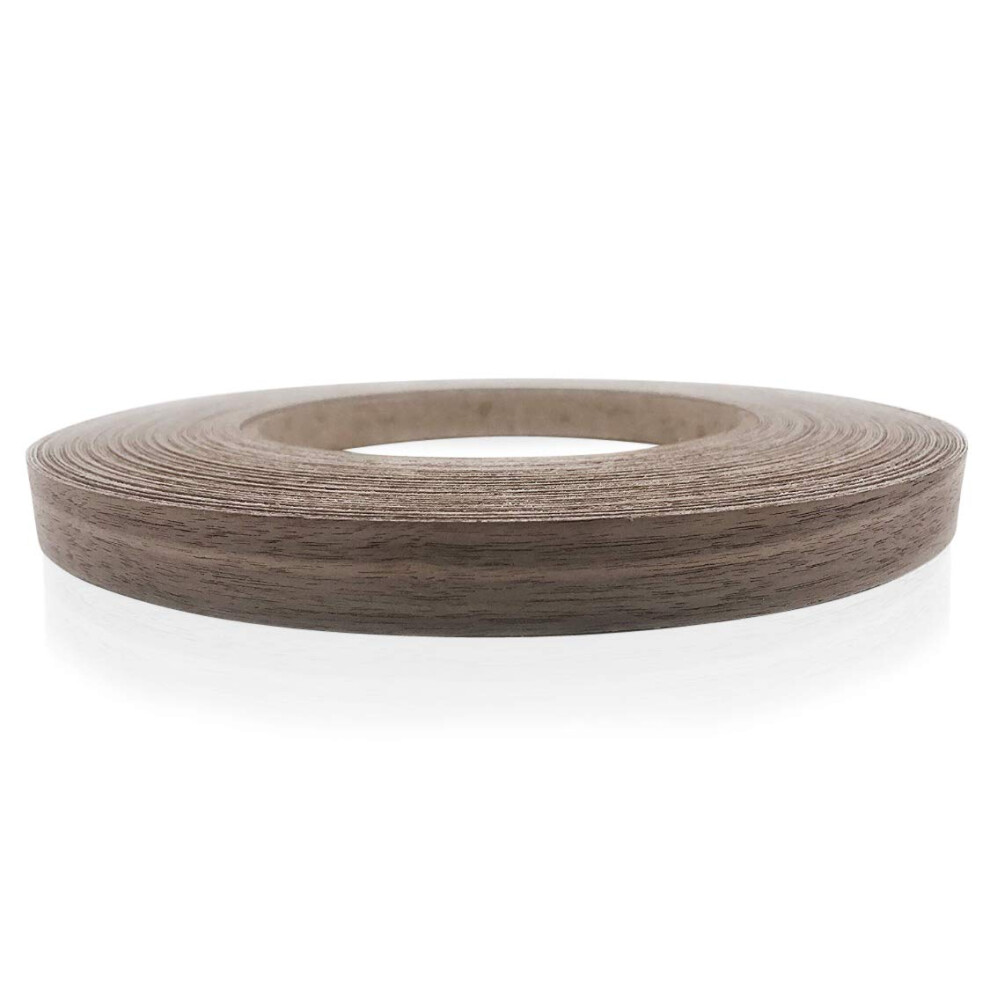 Edge Supply Walnut 7/8"""" X 250' Roll Preglued. Walnut Edge Banding Iron On With Hot Melt Adhesive. Flexible Wood Veneer Walnut Edging Sanded To Perf 712048262226