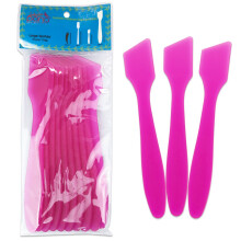Pana (10 Pieces) 7.35"""" Pink Large Flexible Mixing Spatula Reusable Cosmetic Skin Care Facial Cream Mask Spatula for Mixing and Sampling