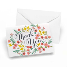 Hortense B. Hewitt 50 Tarjetas de Agradecimiento Retro Floral, 4.8 x 3.3 Pulgadas