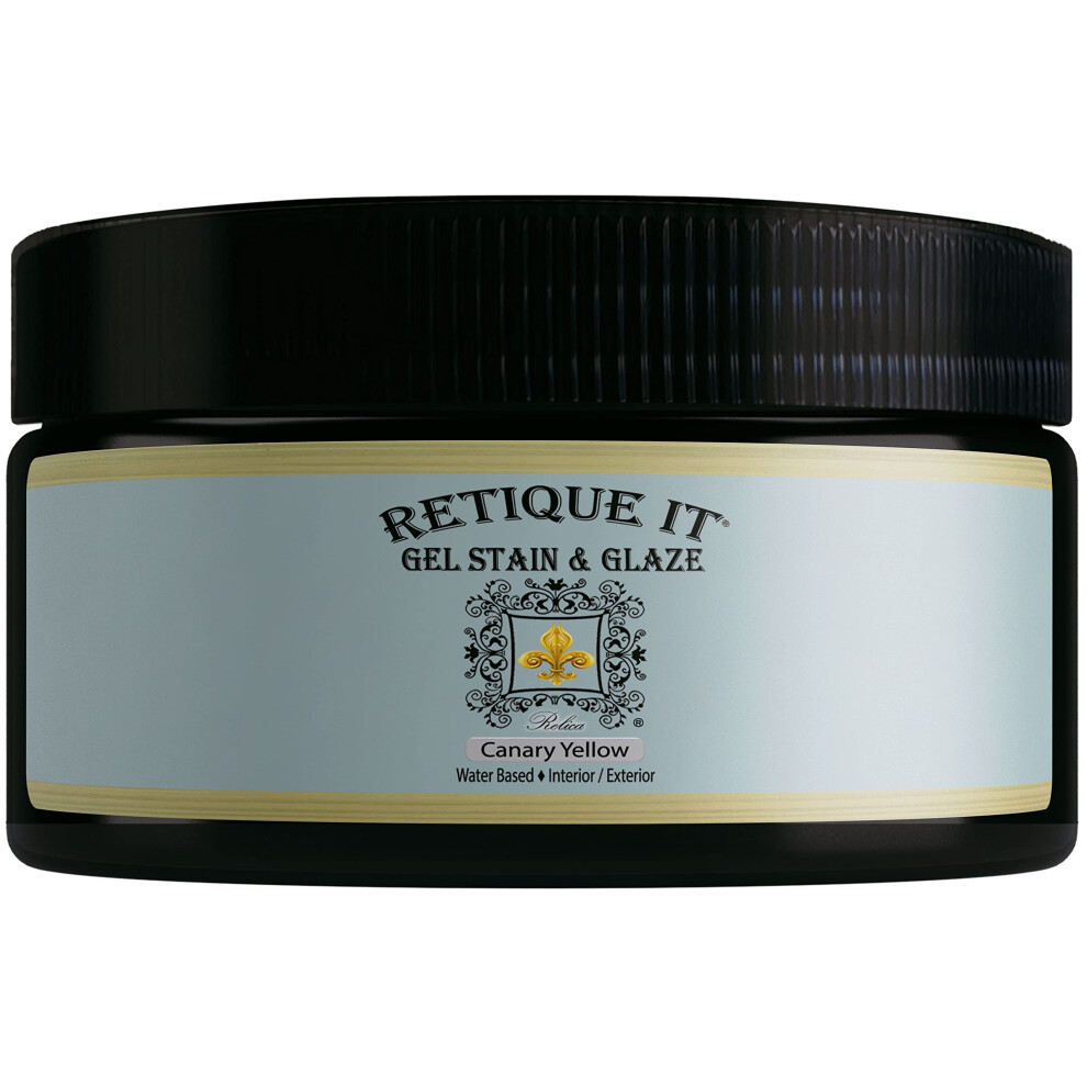 Water-Based Gel Stains By Retique It (8 Ounce Stain 96 Canary Yellow) 715834917485