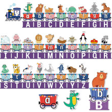 Chefan Feeling Alphabet Train Toy 27 PCS Alphabet ABC Set Inkluderar 1 motor och 1 förvaringsväska för småbarn barn pojkar och flickor