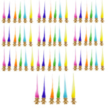 60 stk Langh?rede Lucky Mini Troldedukker Assorterede h?rfarver 0,78"""" Bodies 2"""" H?r. Cake Toppers Action Figurer Skoleprojekt Kunst og H?ndv?rk