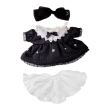 Niannyyhouse 15cm Accesorii de papu?a de plu? cu arc coafura rochie de stea alba petticoat 6in papu?a mbracaminte