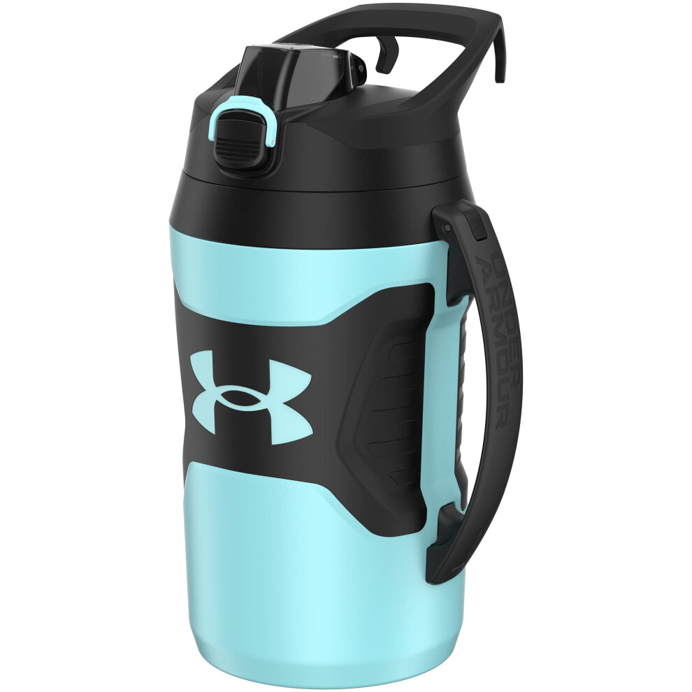 Under Armour Half Gallon Water Bottle Insulated 64oz Insulated Water Bottle with Handle Sports Water Jug Fence Hook Leak Resistant for Baseb