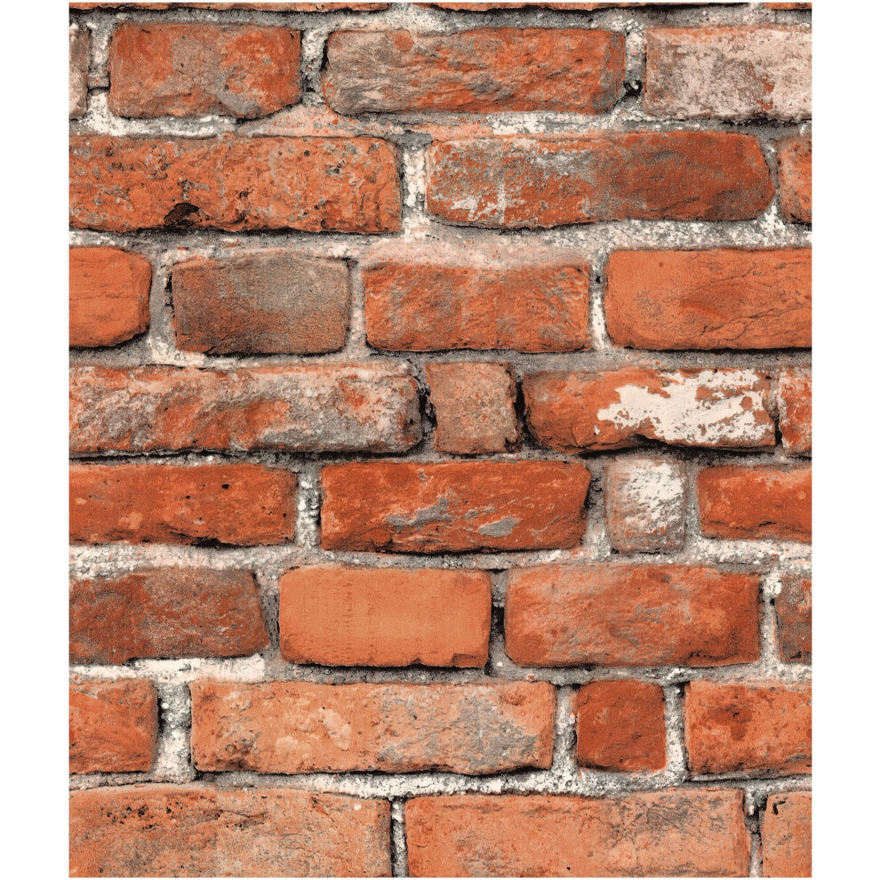 Faux Brick Peel And Stick Wallpaper 17.7"""" X 118"""" Contact Paper For Cabinets 3D Brick Wall Backdrop Self-Adhesive Wallpaper Red Bricky Textured 718387982023