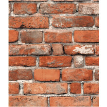 Faux Brick Peel and Stick Wallpaper 17.7"""" x 393"""" Contact Paper for Cabinets 3D Brick Wall Backdrop Self-Adhesive Wallpaper Red Bricky Textured