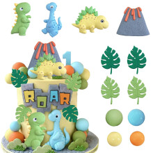 Baby Dinosaur Cake Toppers Dinosaur Cake Decorations Dinosaur Birthday Cake Toppers for Baby Shower Dinosaur Themed Birthday Party Supplies (Styl