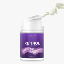 HOPEMATE Retinol Creme Anti-Aging Feuchtigkeitscreme 2,5% fr Gesicht und Augenpflege Anti-Falten-Essenz mit Hyaluronsure Vitamin E und Grnem T