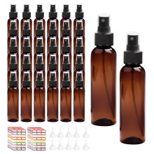 YEUIKERR 36 Pack Amber Spray Bottles 2 oz Small Spray Bottle Plastic Mini Sprayer Empty Bottle Refillable Fine Mist Spray Bottles Bulk for Trave