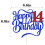 Glitter Happy 14th Birthday Cake Topperi 4
