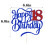 Glitter Happy 18th Birthday Cake Topperi 3