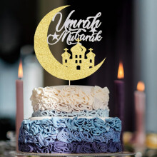 Bekaterea Umrah Mubarak Cake Topper Musulman Islam Eid Festival Decora?iuni pentru petreceri Eid Mubarak Decora?iuni - Ramadan Mubarak ISLAMIC PO
