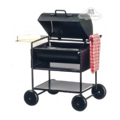 Dollhouse Miniature BBQ Grill with Towel