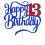 Glitter Happy 13th Birthday Cake Topperi 3